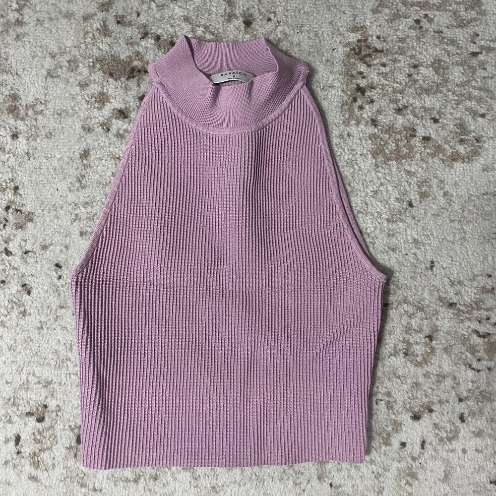 Aritzia Babaton Sculpt Knit Halter - Medium/Light Pink
